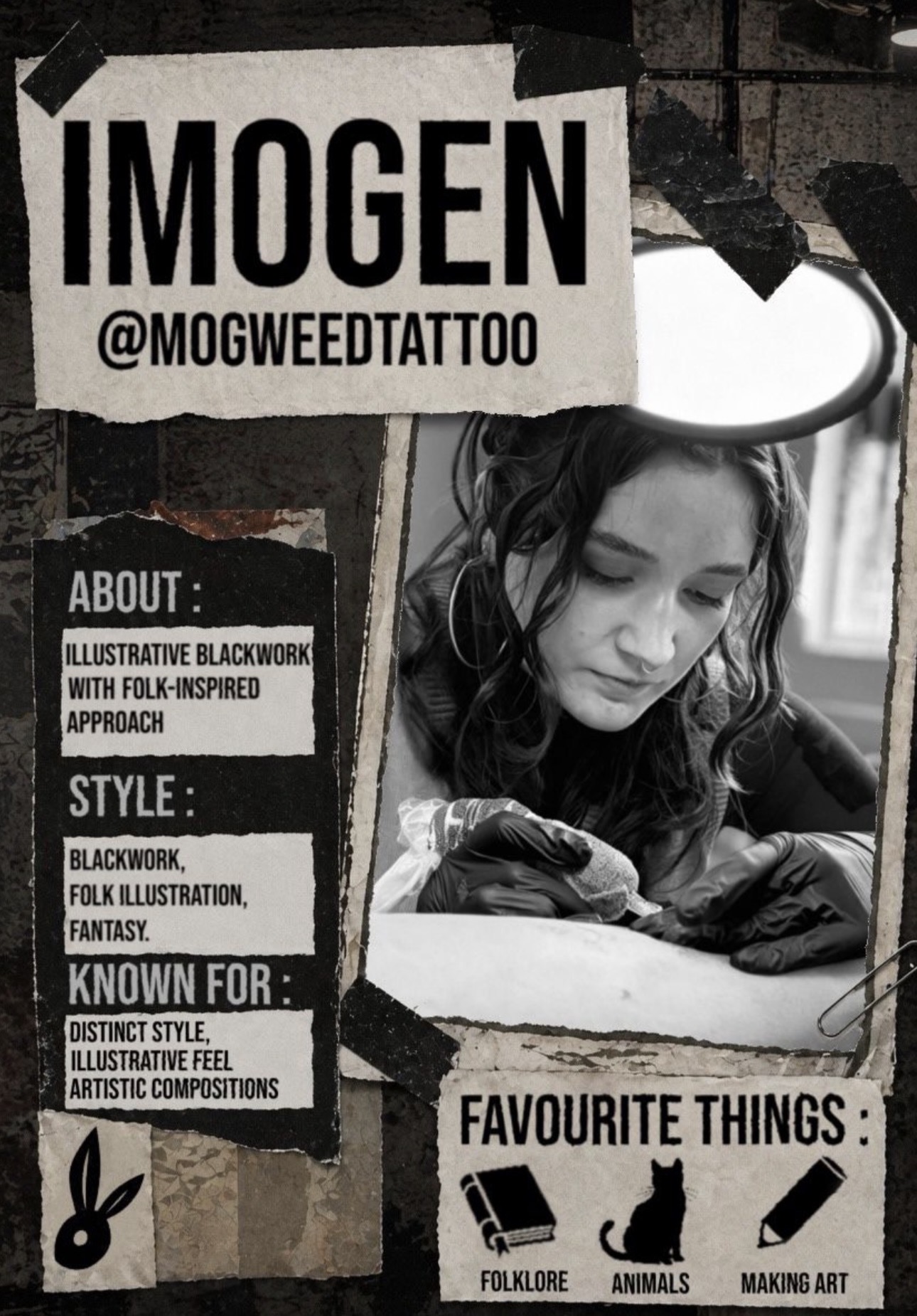 Imogen profile card